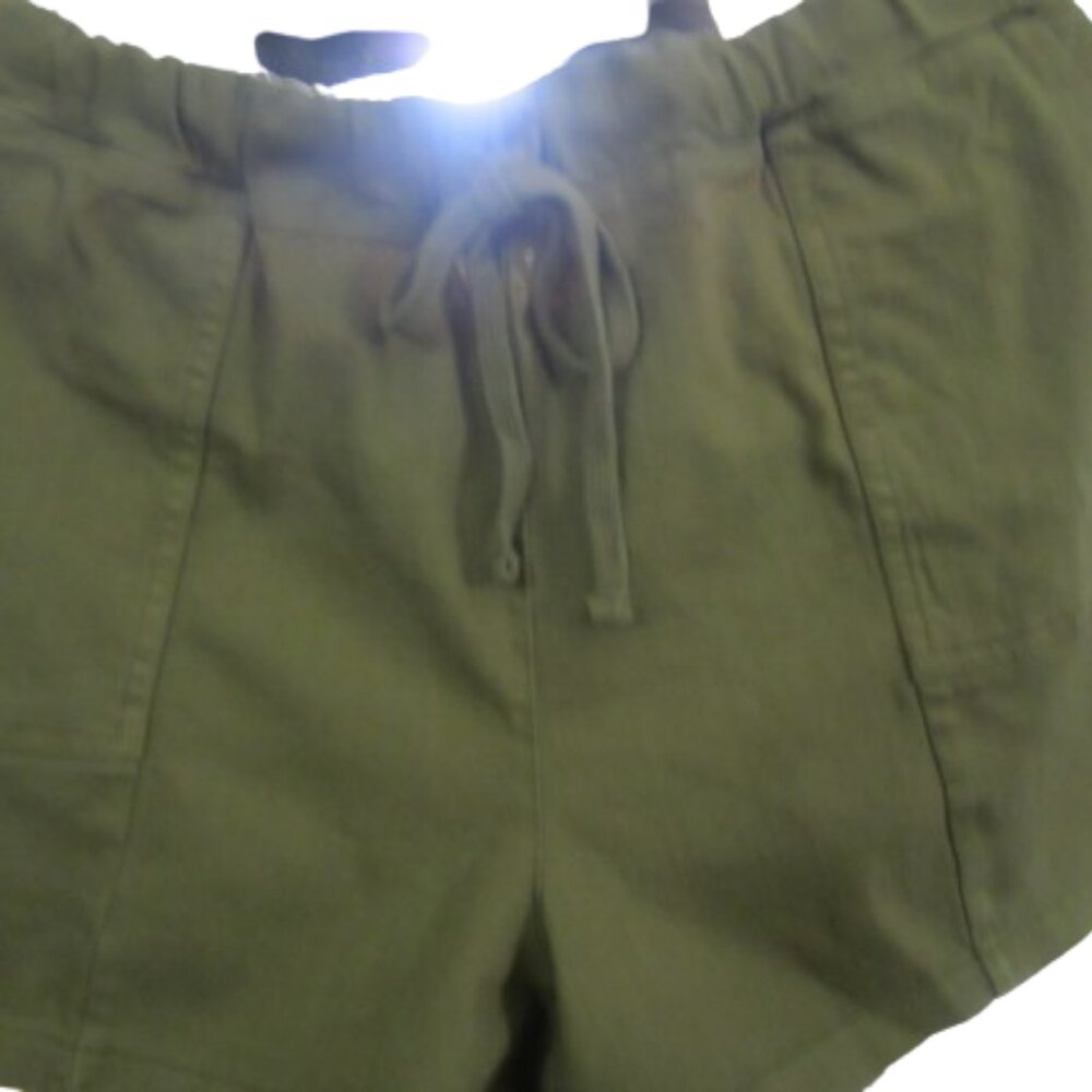 HYFVE Double Zero Patch Pocket Drawstring Shorts Moss Colored New - Picture 5 of 8